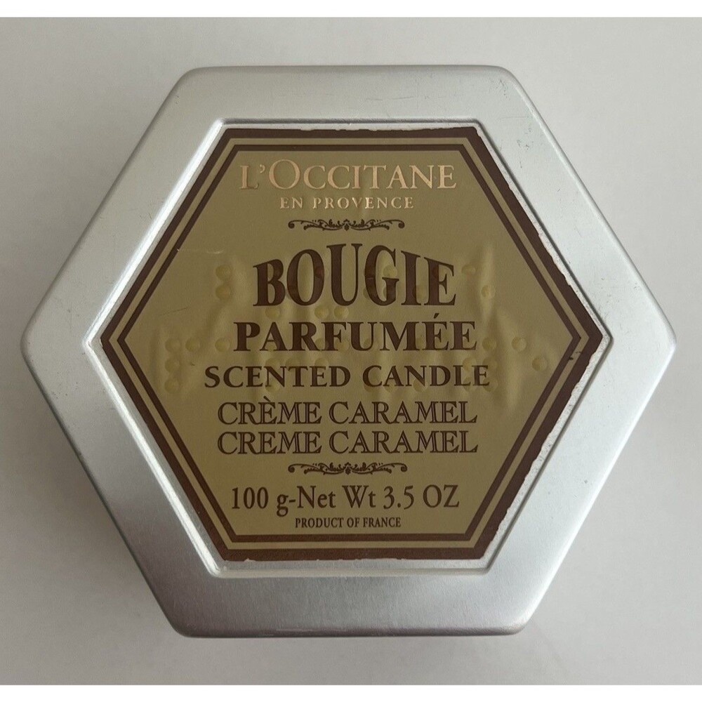 L’OCCITANE Bougie Parfumèe Scented Candle Crème Caramel 3.5 Oz Tin Discontinued